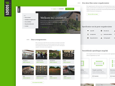 Layout design Loods10 Oudewater business design freelance green homepage layout meeting meetinglocation template ui utrecht ux webdesign wordpress
