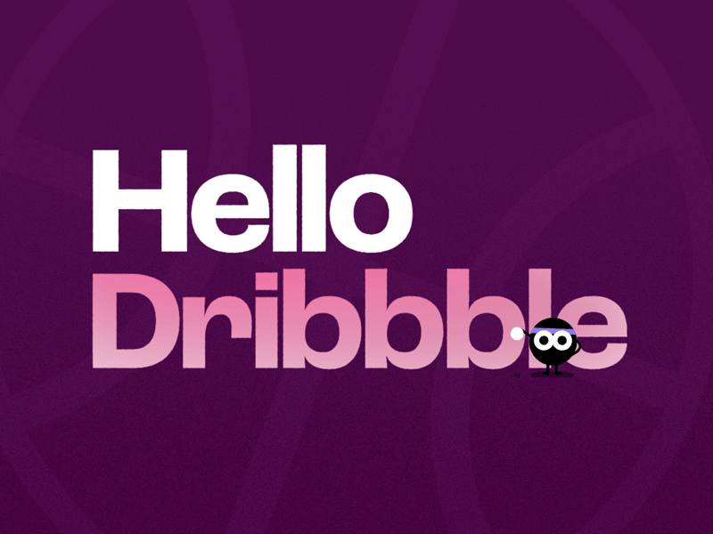 What's up Dribbble! animation character animation character design motion graphics welcomeshot