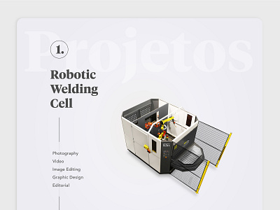 Robotic Welding Cell design editorial graphic design illustration image editing photograhy