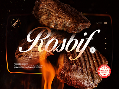 Rosbif food food illustration graphic design inspiration interaction interface landing restaurant rosbif template uidesign uiux web website