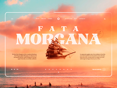 Fata Morgata atardecer barco concept creative fata morgata fotografia fotografía inspiration interaction interface landing landscape mar morgata uiuxdesign velero website