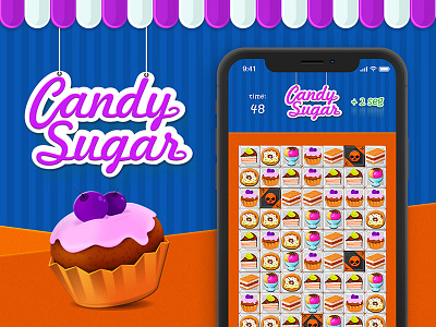 Cover Candy Sugar appmobile candy entertainment illustration interaction interaction design screens sugar ui ux user interface