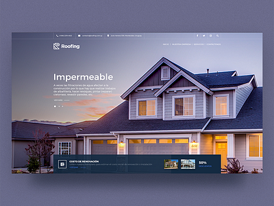 Web Roofing diseño gráfico impermeabilizacion inspiration roofing uiux userinterface web webdesign