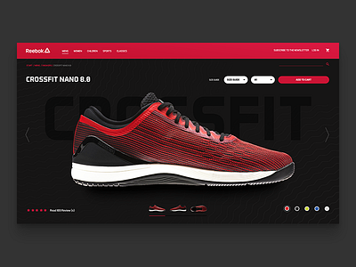 Concepto web Reebok brand concepto diseño gráfico inspiration reebok uiux userinterface web webdesign