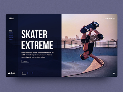 Theme Web Urban diseño gráfico extreme photography skater template theme ui uiux urban web webdesign
