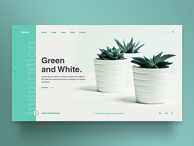 Plants Template graphic design green interface plants template theme uidesign uiux web web design