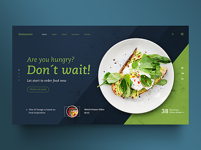 Restaurant Template concepto diseño gráfico food interaction menu plantillas restaurant restaurant app temas ui uidesign uiux web web design