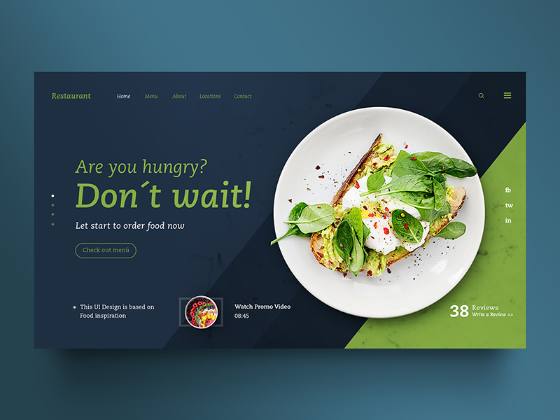 Restaurant Template restaurant app concepto interaction temas plantillas diseño gráfico web design uidesign uiux ui web food menu restaurant