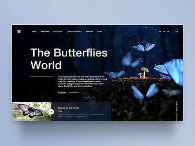 Mariposas concepto diseño gráfico diseño web experience design inspiración interaction interface mariposas photo plantilla tema uidesign uiux web wordpress development