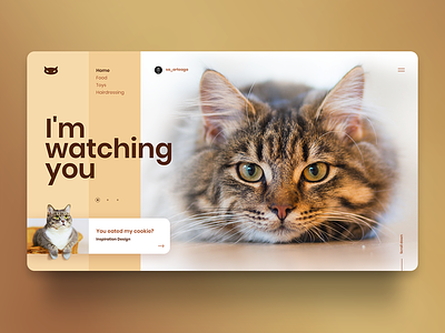 Cats animal developer diseño gráfico fauna frontend gato inspiration interaction interface landingpage mascota prototipo uidesign uiux web webpage website yelow