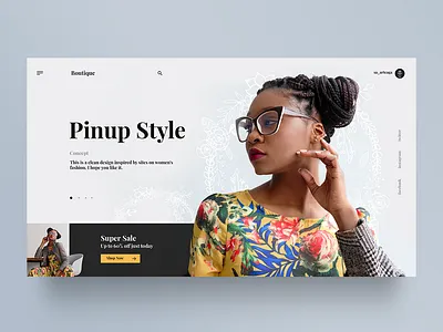 Boutique beauty black woman boutique diseño gráfico ecommerce fashion inspiration interacción interface landingpage lifestyle pinup style template uidesign user interface webpage website white theme woman