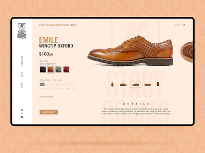 Stacy Adams brand concept design diseño gráfico ecommerce interaction interface redesign shoes stacy adams template uidesign web webpage website website concept