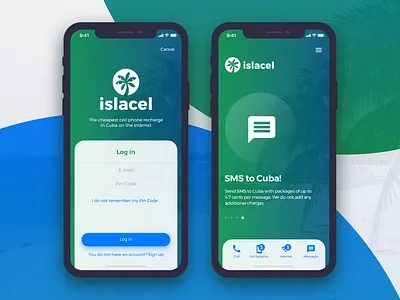 Islacel App app apple caribe concept cuba design diseño gráfico empresa inspiration interaction interface iphone iphone x islacel island negocio tech uiux user interface