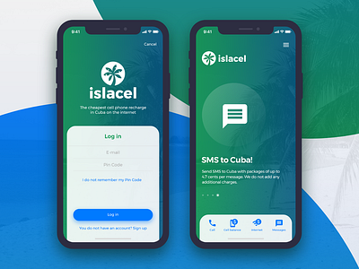 Islacel App app apple caribe concept cuba design diseño gráfico empresa inspiration interaction interface iphone iphone x islacel island negocio tech uiux user interface