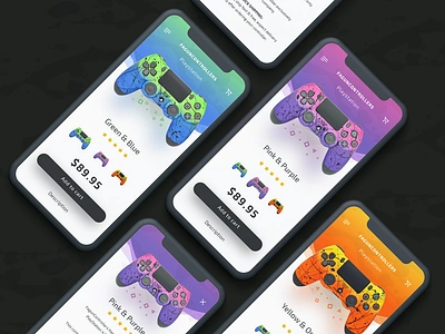 Fagun Controllers controllers custom diseño gráfico gamer gaming illustration inspiration interaction interface mobile first mobile ui paint playstation template uidesign uiux web xbox