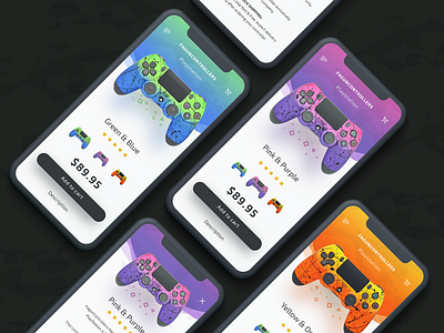 Fagun Controllers controllers custom diseño gráfico gamer gaming illustration inspiration interaction interface mobile first mobile ui paint playstation template uidesign uiux web xbox