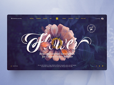 Flower design e commerce flower graphic design interface landing lettering montaje photoshop trend ui ux web web designer website
