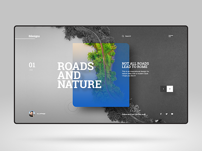 8designs concept design diseño gráfico graphicdesign inspiration interaction interface minimalist nature roads template uiux web webdesign webpage website