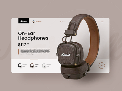 Marshall concept design diseño gráfico headphone inspiration interface landingpage marshall redesign sound template uidesign webpage website