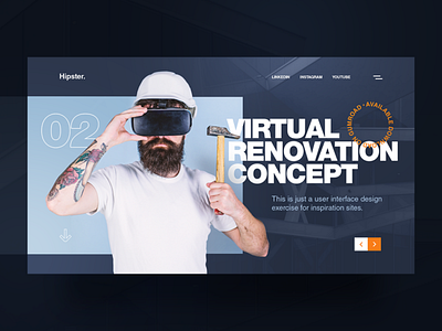 Hipster construction diseño gráfico inspiration interaction interface template uidesign uiux web webpage website