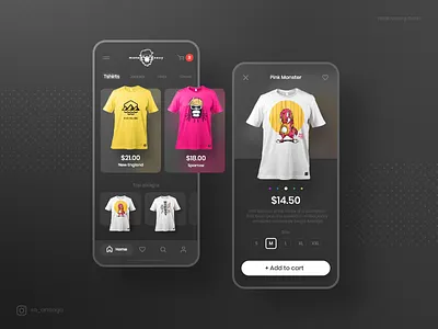 Monosexy App app appdesign blur colour concept creative dark ecommerce glow graphic design illustration inspiration interface mono sexy store template tshirt store tshirts uiux