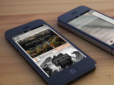 Micro-Magazine background blurred ios iphone magazine menu mobile social stories