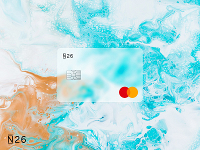 Glass Card I N26 card credit card design desktop glassmorphism product trendy ui ux vibrant colors web