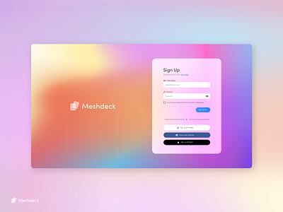 Meshdeck - SignUp Page