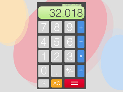 Daily UI #004 Calculator 004 calculator clean daily ui dailyui ui ux