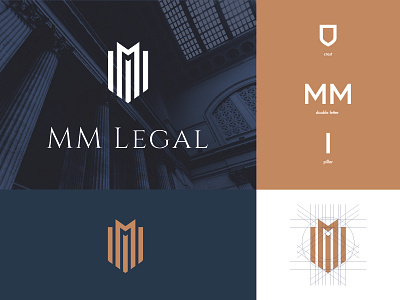 MM legal brand branding clean design icon law law firm law logo legal logo logo design real estate
