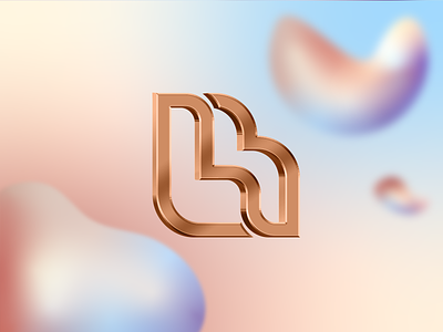 Hein beauty 3d beauty logo beauty salon brand branding clean design gold gradient icon identity logo pastel color rebranding vector