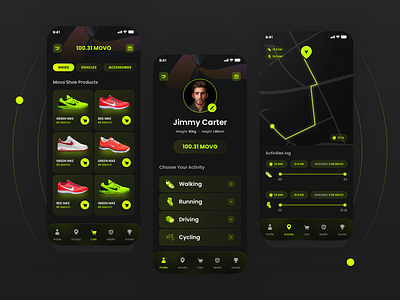 MOVO Mobile App Design: Screens UI