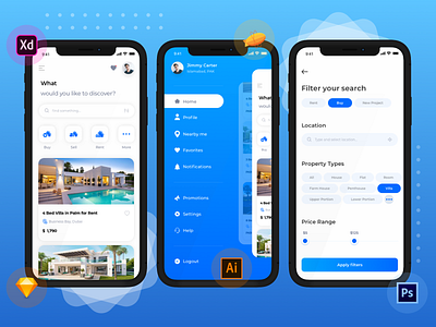 Gharbaar - Property mobile app design 2019 app application design gharbaar ui ux