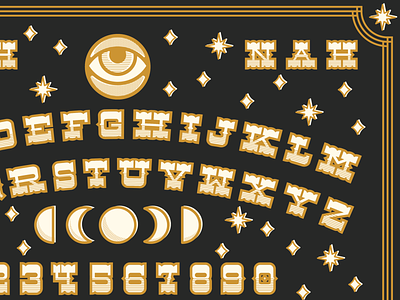 Western Ouija Board design font graphic design ouija board slab serif typography western yee haw