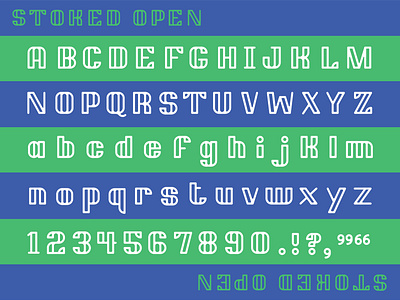 Stoked Open: A Typeface font letters type typography
