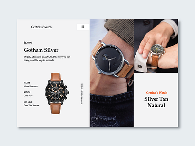 Watch Design Website concept homepage illustration interface design ui design ux design web design