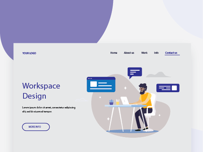 Workspace Design concept design homepage illustration interface design ui design ux design web design