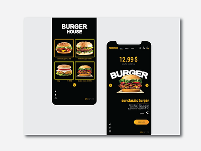 Burger House layout design website