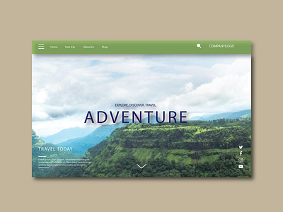 Adventure Design app branding concept design homepage interface design landing layout ui design ux design vector web design