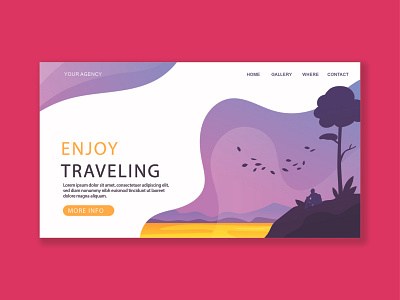 Travel Landing Page branding concept homepage interface design landing layout ui design ux design web design