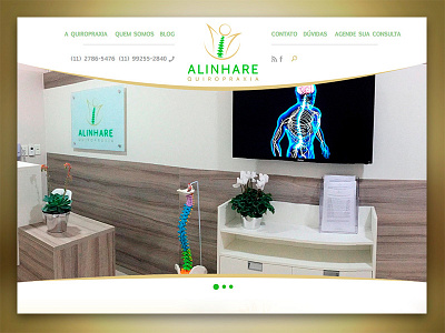 Alinhare Quiropraxia Website chiropractic golden green php responsive website