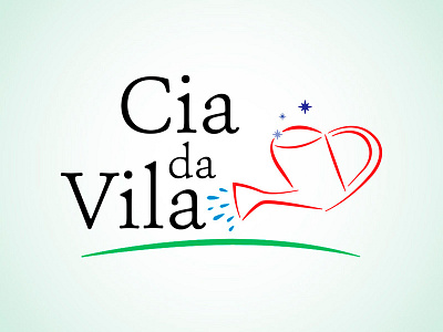 Cia da Vila Logo blue green logo red trinity watering