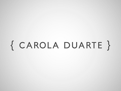 Carola Duarte Logo clean curly bracket grey logo