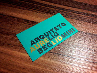 Aurelio Begliomini Business Card