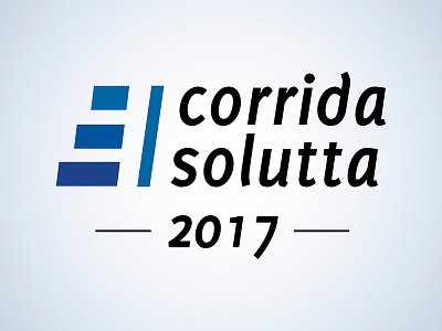 1ª Corrida Solutta 2017 Logo accounting blue event logo racing