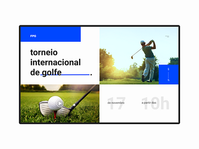 FPG - HomePage concept design creative design golf langing page minimalist sports user experience user interface design