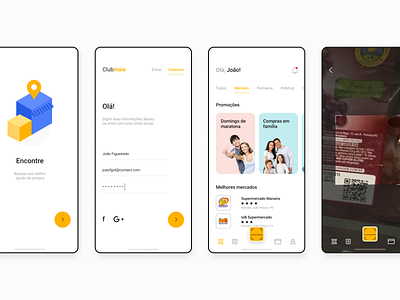 ClubMais App app concept design creative design interaction design market mobile user experience user inteface