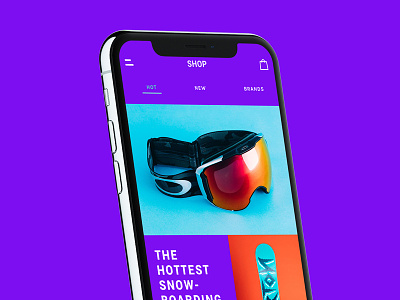 Hot Products - Snowhills Snowboard App application e-commerce snowboard sport ui design