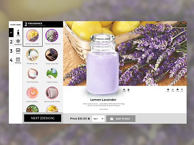 Yankee Candle Configurator configurator ui ux