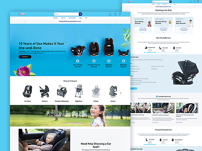 Graco E-commerce Redesign & Car Seat Buying Guide baby buying guide consumer e commerce shopping ui userexperience ux